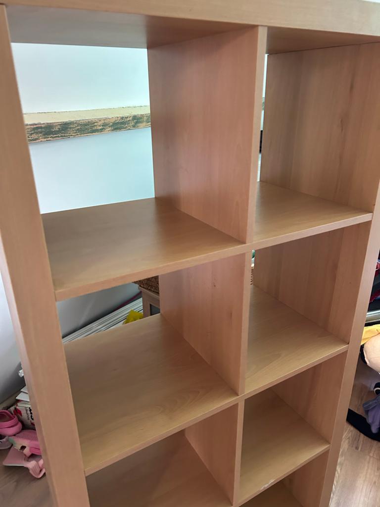 Houten vakkenkast ikea kalax / boekenkast met 8 vakken, Huis en Inrichting, Kasten | Boekenkasten, Ophalen, Met plank(en), Gebruikt