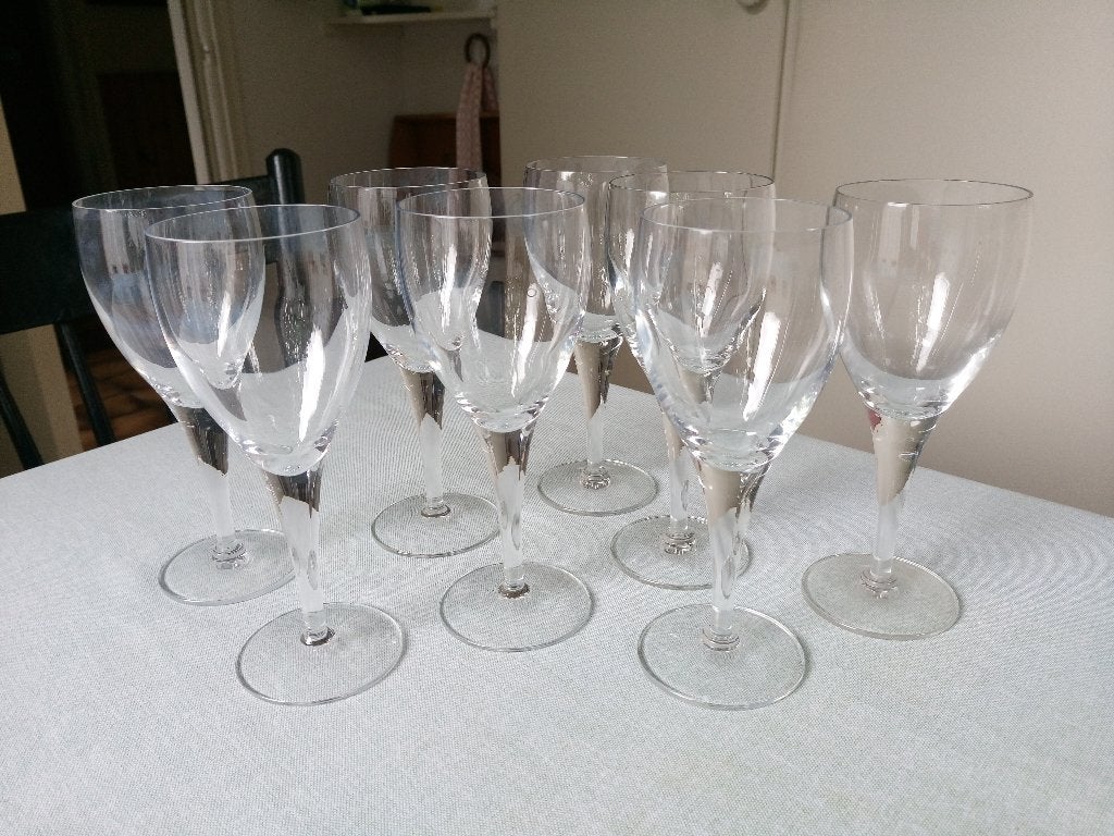 Acht wijnglazen, Ophalen, Glas of Glazen, Gebruikt, Klassiek