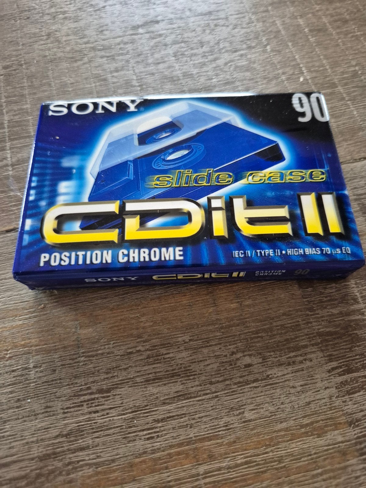 Nieuwe Sony CDit II 90 min cassettebandje (slide case), Cd's en Dvd's, Cassettebandjes, Overige genres, 1 bandje, Ophalen of Verzenden