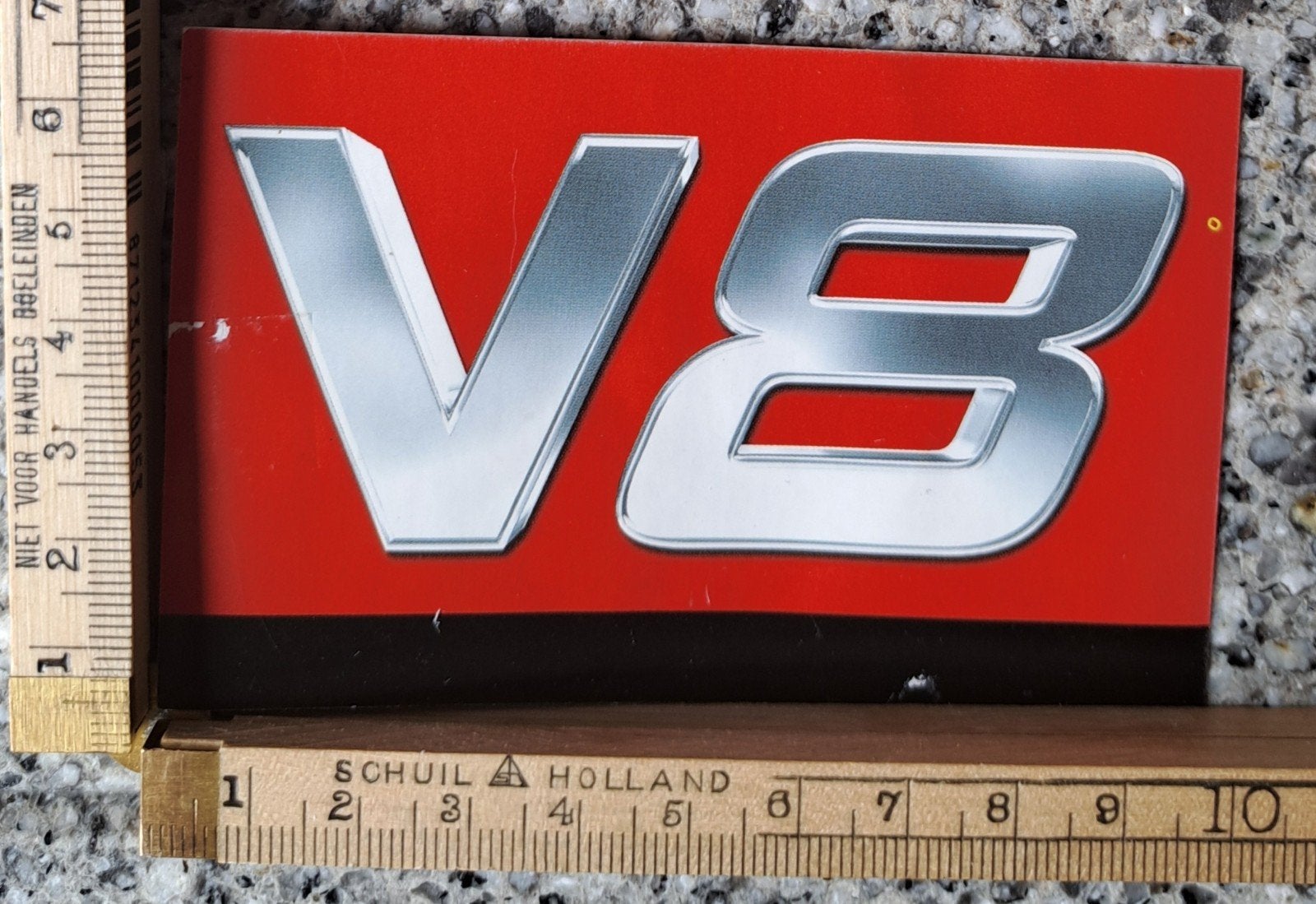 vintage sticker V8 tuning autorace autosport, Ophalen of Verzenden, Zo goed als nieuw