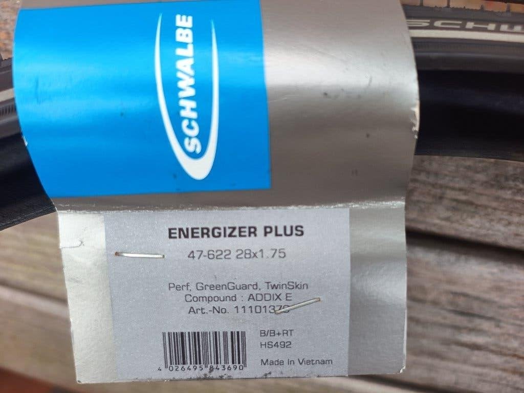 Schwalbe Energizer Plus 47-622 28x1.75 fietsband, Elektrische fiets, Band, Schwalbe, Nieuw