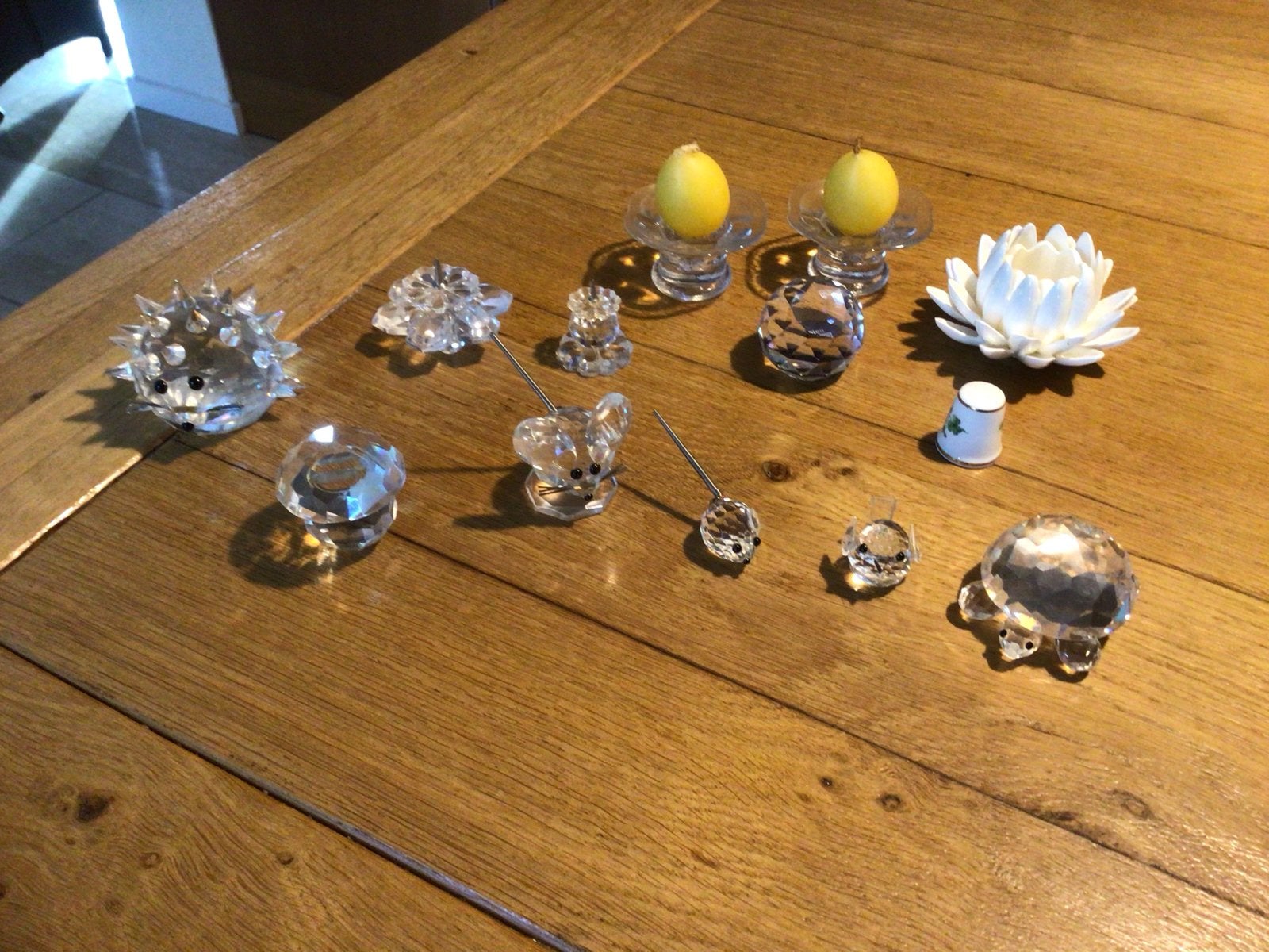 Diverse kristallen beeldjes - Swarovski stijl, Ophalen, Gebruikt, Overige soorten, Beeldje of Figuurtje