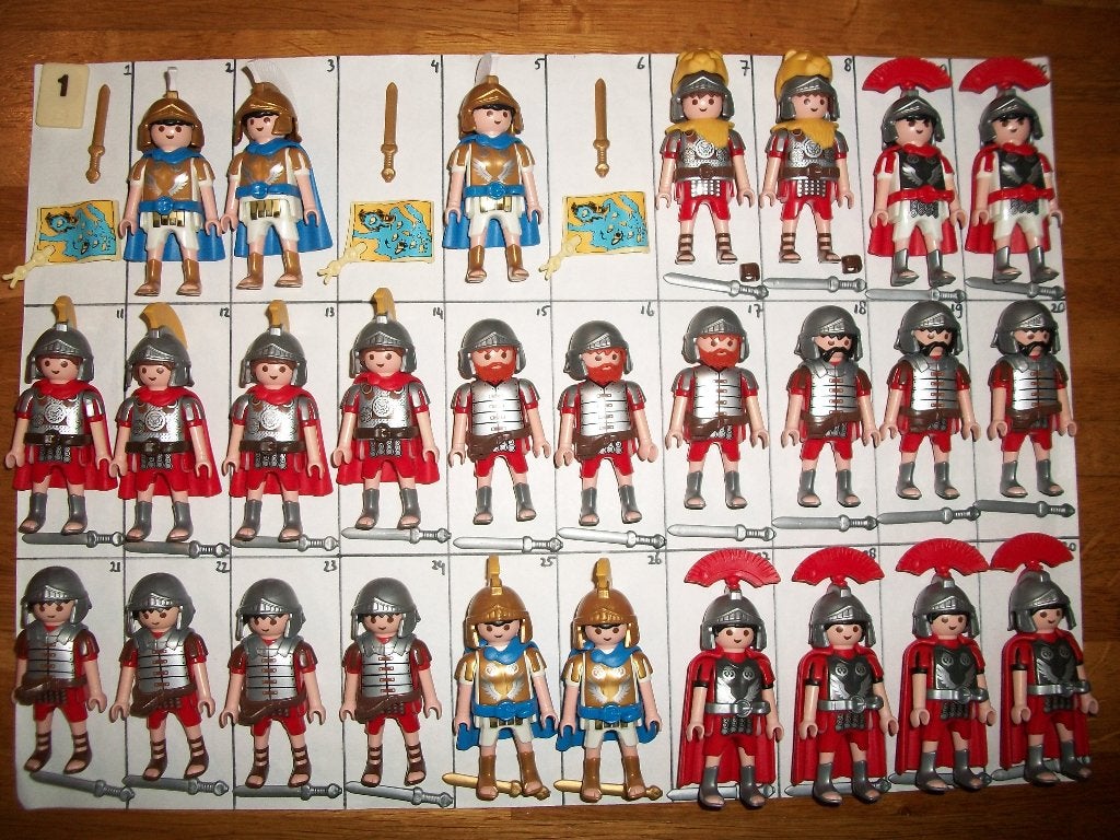 Romeinen / Caesar / Cleopatra / Tribuun / speer / schild, Ophalen of Verzenden, Nieuw, Complete set, Figuren