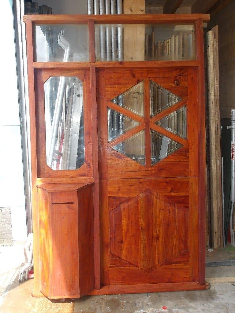 Bali stijl teak houten kozijn raam deur tuinhuis 153x245 cm, Doe-het-zelf en Verbouw, Kozijnen en Schuifpuien, Deurkozijn, Nieuw
