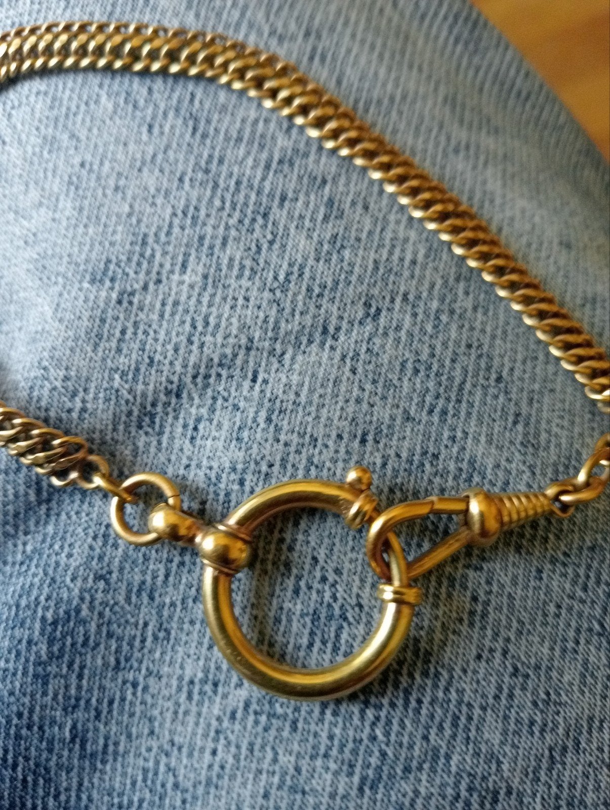 antieke double  ketting voor zak horloge, Ophalen of Verzenden