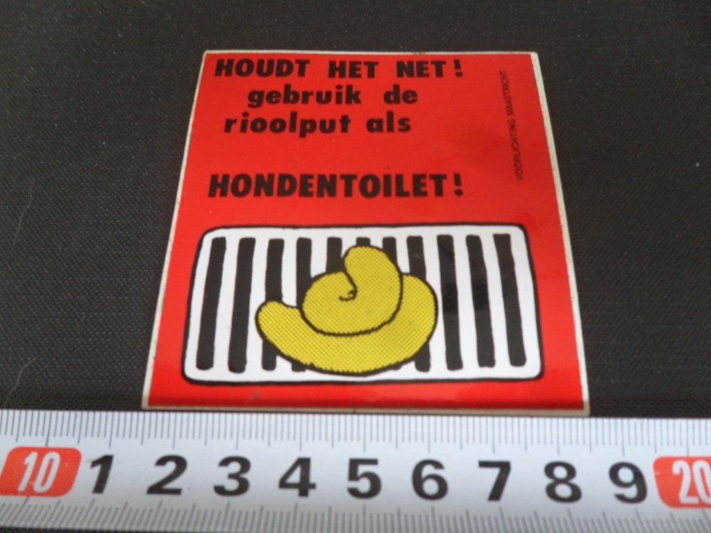 sticker maastricht houdt het net rioolput hondentoilet, Ophalen of Verzenden, Zo goed als nieuw