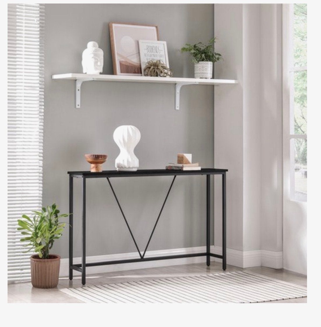 Faillissementsuitverkoop: Smalle Sidetable Zwart - 50% Korti, Huis en Inrichting, 7021br, Metaal of Aluminium, Nieuw, Ophalen of Verzenden