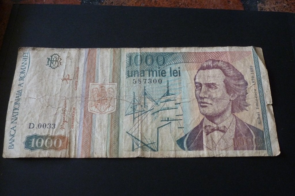 Bankbiljet - Roemenie - 1000 lei 1993 (bc 13, Ophalen of Verzenden, Overige landen, Los biljet