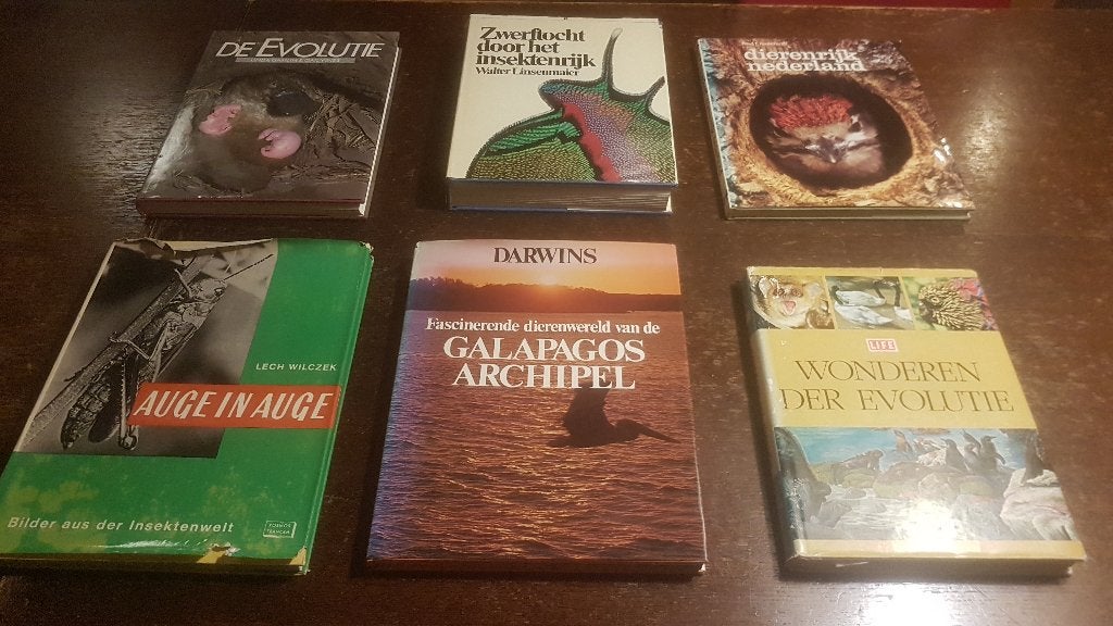 6x Biologie Boek - Evolutie - Insecten - Dieren - Darwin, Ophalen of Verzenden, Zo goed als nieuw, Natuur algemeen