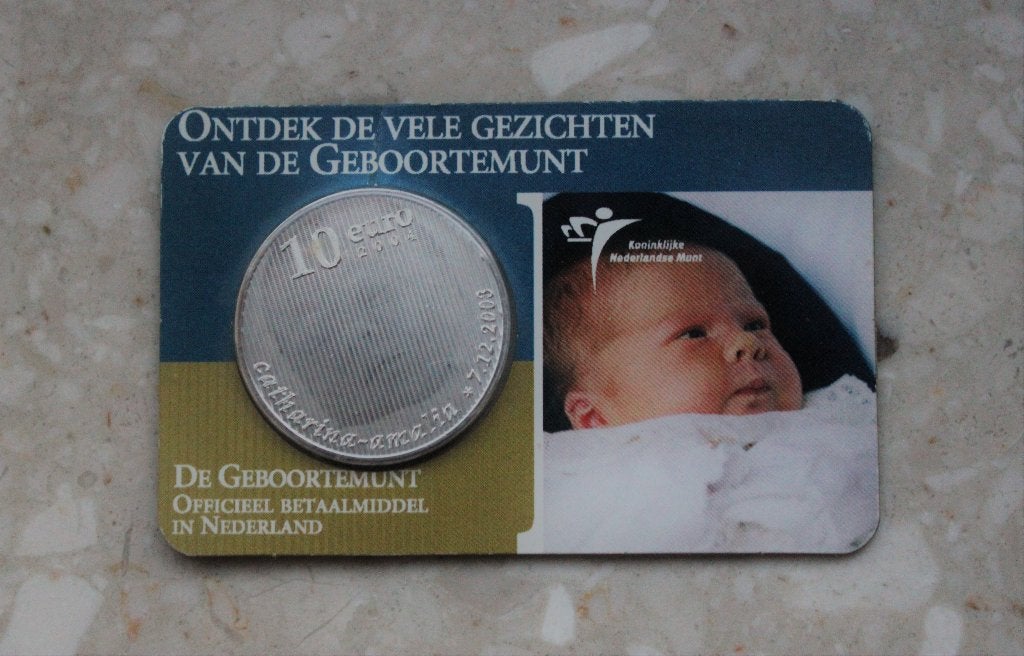 De Geboortemunt 2004 in coincard, Postzegels en Munten, Munten | Nederland, Ophalen of Verzenden, Koningin Beatrix, Euro's