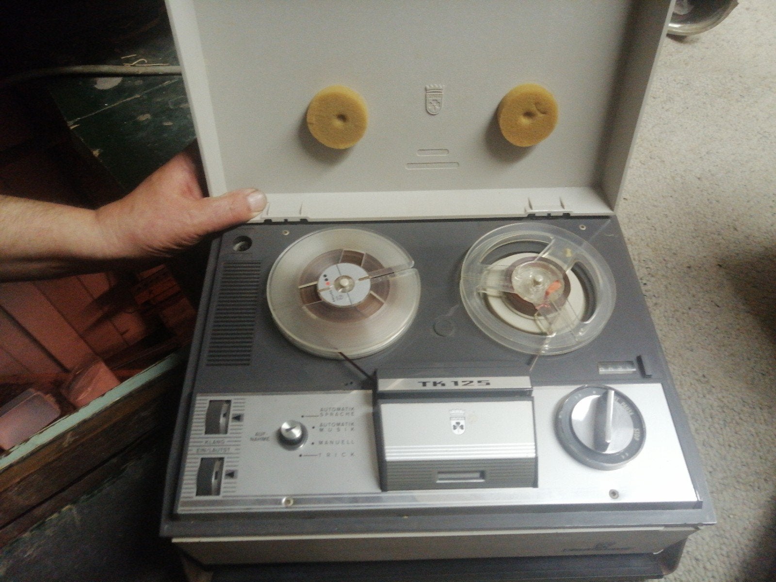 Grundig TK 125 Bandrecorder - Vintage Audio, Ophalen, Bandrecorder, Met banden