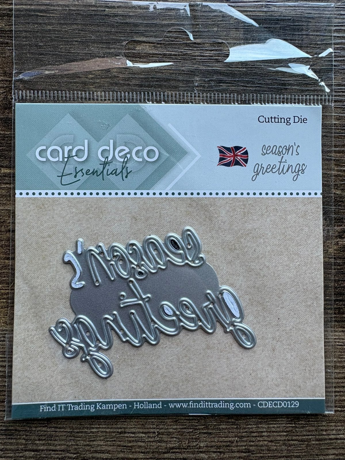 Snijmal van Card deco met kerstwens, Hobby en Vrije tijd, Ophalen of Verzenden, Zo goed als nieuw, Overige thema's, Pons of Mal