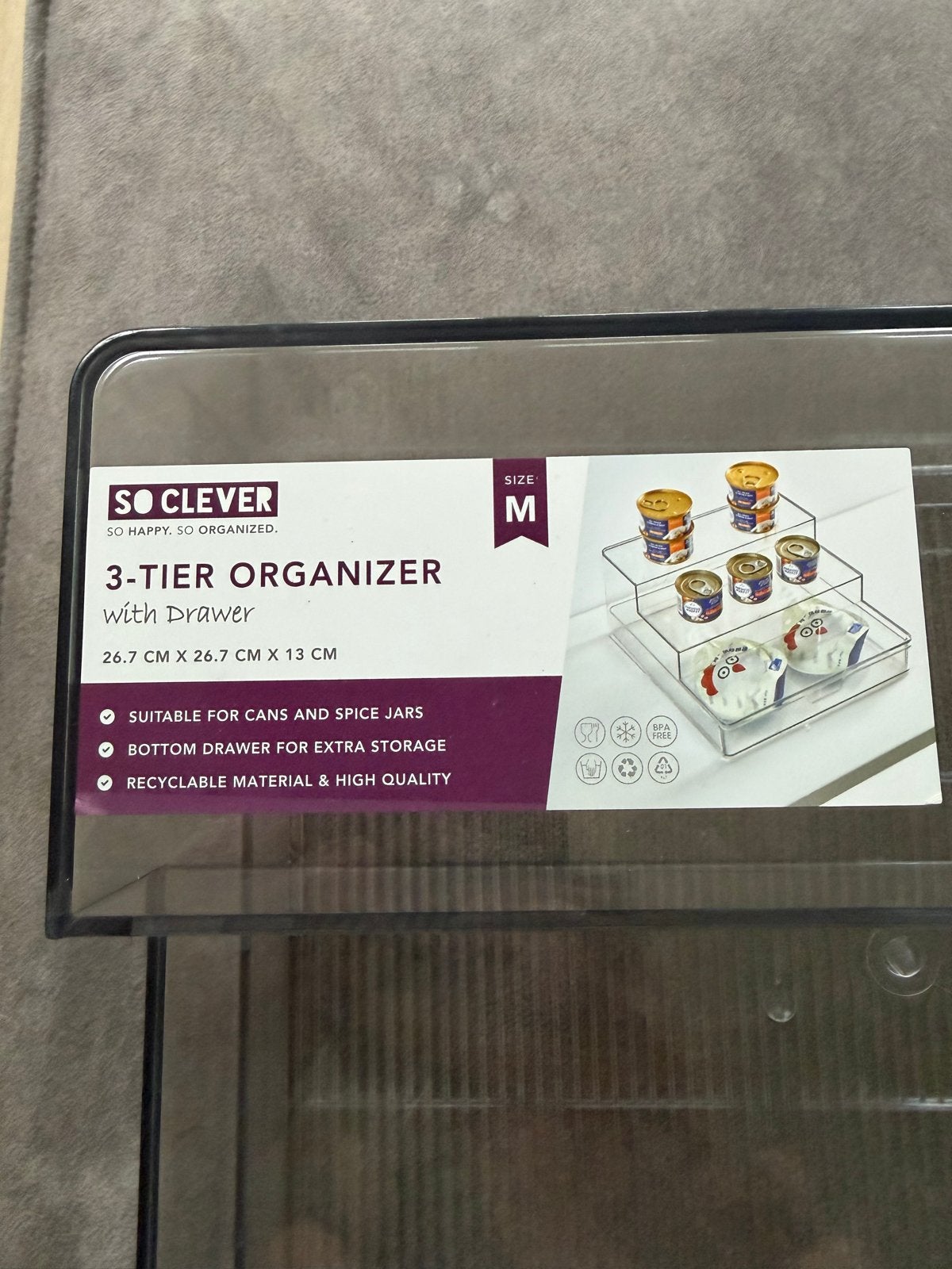 So Clever 3-laags organizer met lade - M, Ophalen, Overige typen, Kunststof, Nieuw