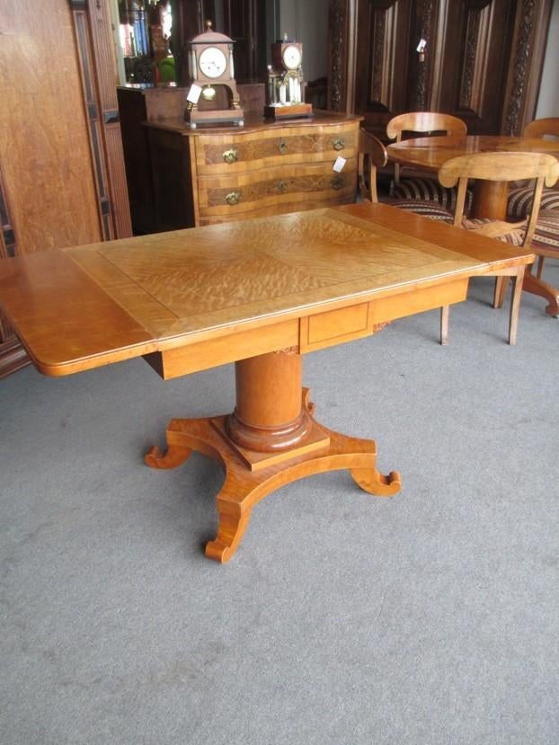 Oer 07407 ANTIEKE berkenhouten Biedermeier klaptafel, Ophalen