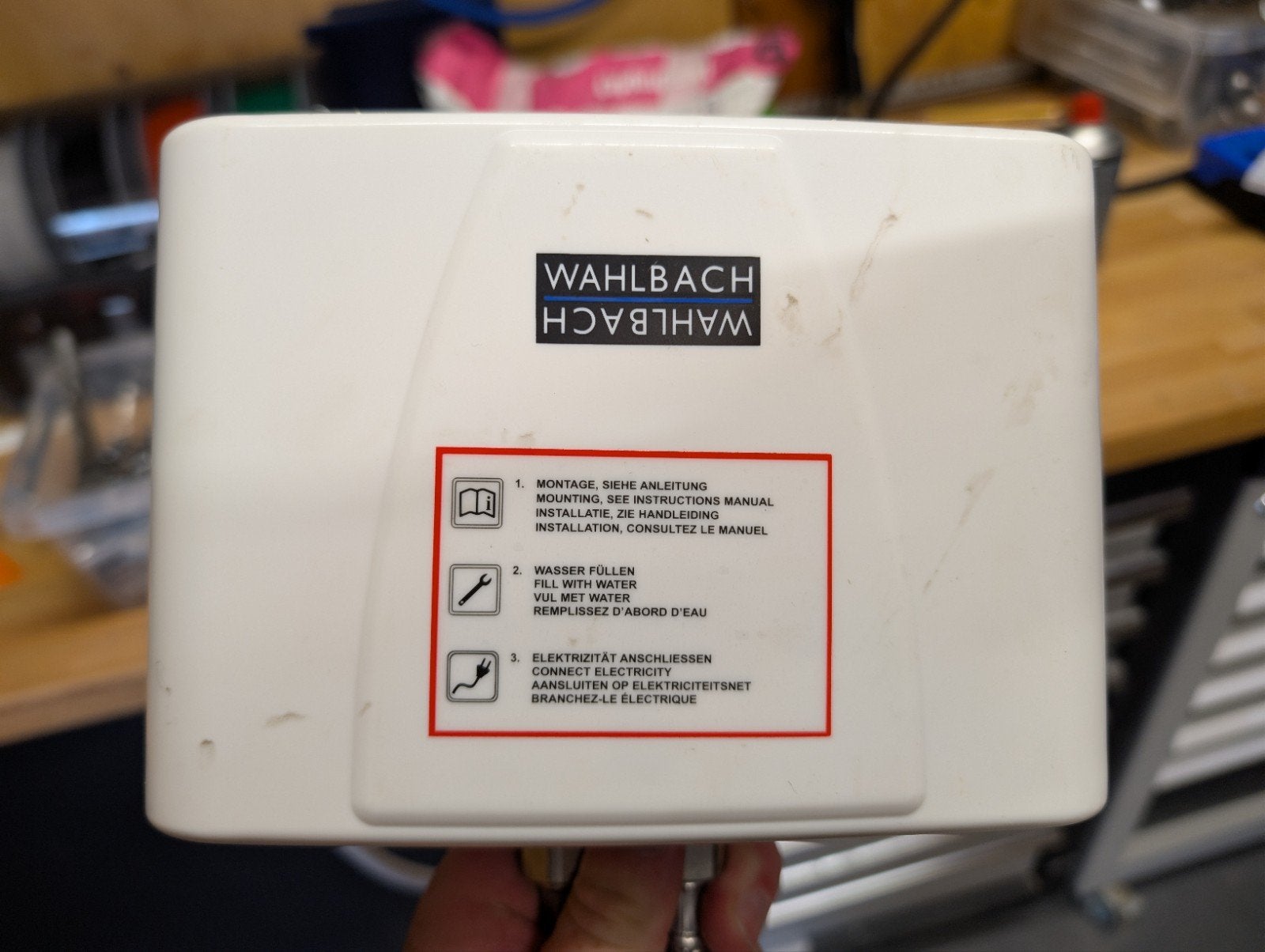 Wahlbach Doorstroomverwarmer Mini - 3,5 kW, Doe-het-zelf en Verbouw, Gebruikt, Minder dan 3 jaar oud, Minder dan 20 liter, Boiler
