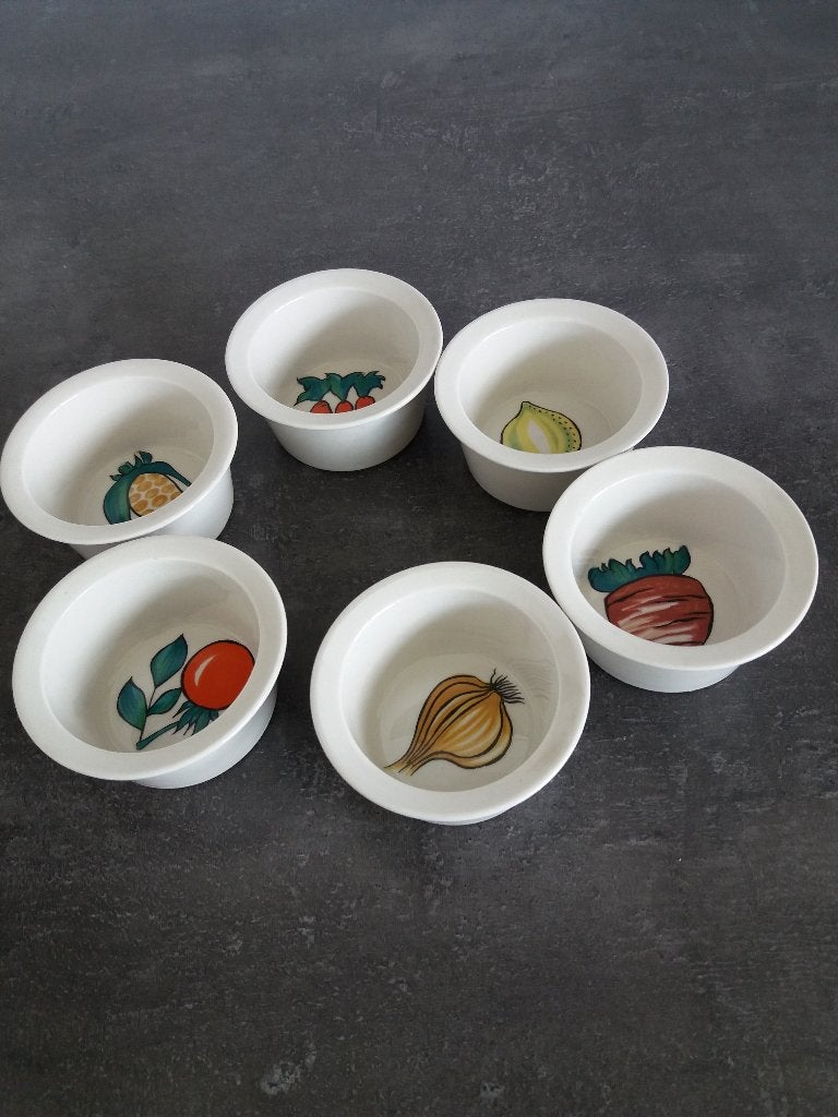 6 Soufflé bakjes,Villeroy & Boch, Ophalen of Verzenden, Zo goed als nieuw, Kom(men), Overige stijlen