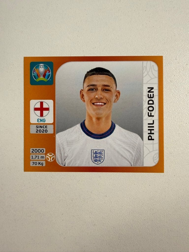 412 Phil Foden Sticker Euro 2020, Ophalen of Verzenden, Nieuw, Buitenlandse clubs, Poster, Plaatje of Sticker