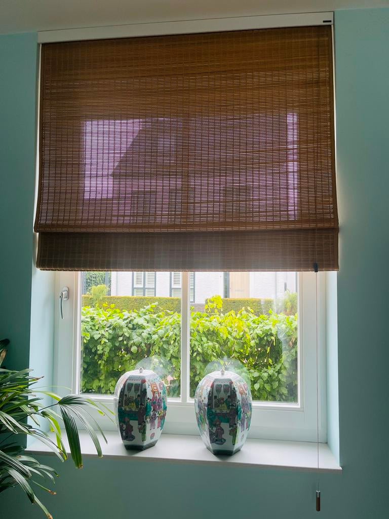 3x Sunway Woodweave vouwgordijnen, Madera 2935, 180x127 cm, Ophalen, Bruin, 100 tot 150 cm, 150 tot 200 cm