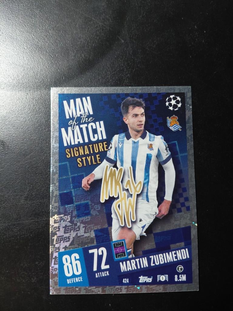 Martin zubimendi (real sociedad/arsenal) topps signature, Ophalen of Verzenden, Nieuw, Buitenlandse clubs, Spelerskaart