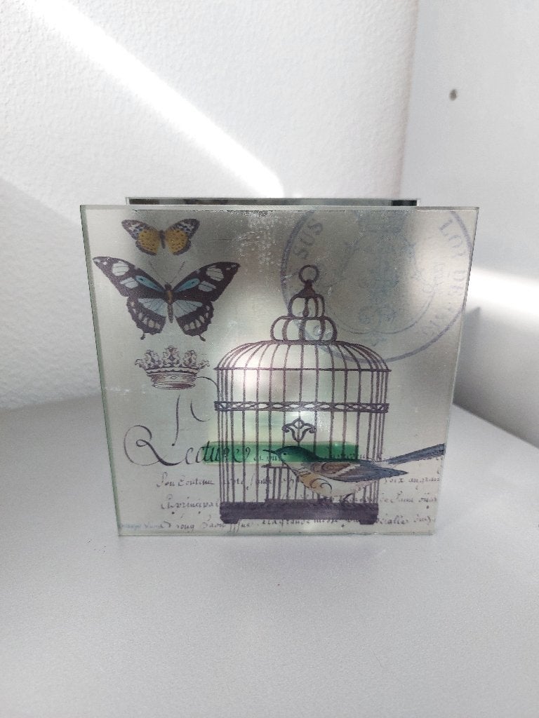 Kaarshouder, Meerkleurig, Overige typen, Ophalen of Verzenden, Glas