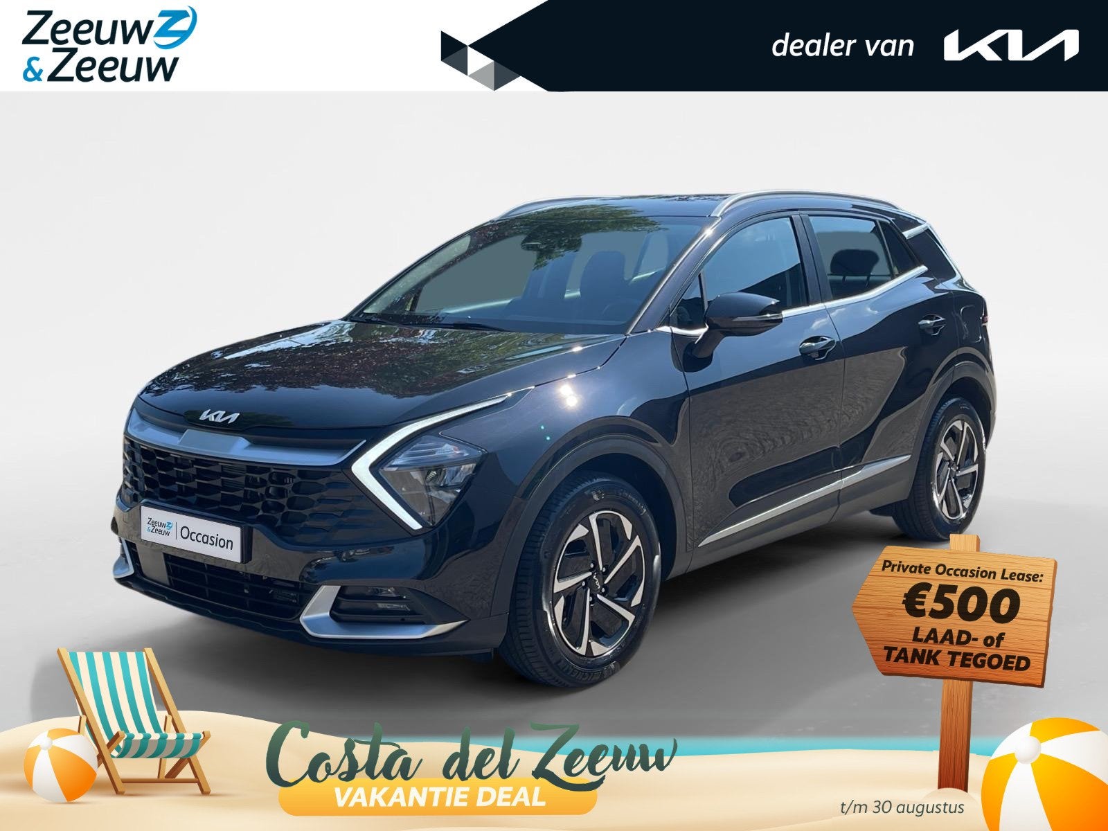 Kia Sportage 1.6 T-GDi Hybrid DynamicLine | Camera | Navi |, 12 maanden, Stof, Gebruikt, Euro 6