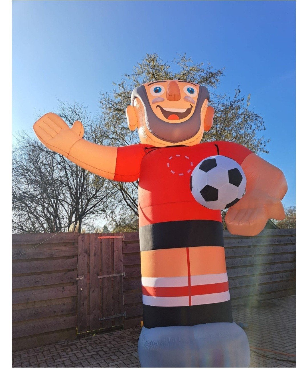 Opblaasbare Voetballer feestpop - Eyecatcher voor Feestjes, Ophalen