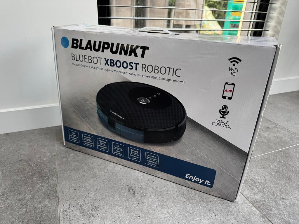 Blaupunkt Bluebot XBOOST Robotstofzuiger en Dweil, Witgoed en Apparatuur, Stofzuigers, Zo goed als nieuw, Robotstofzuiger, Reservoir