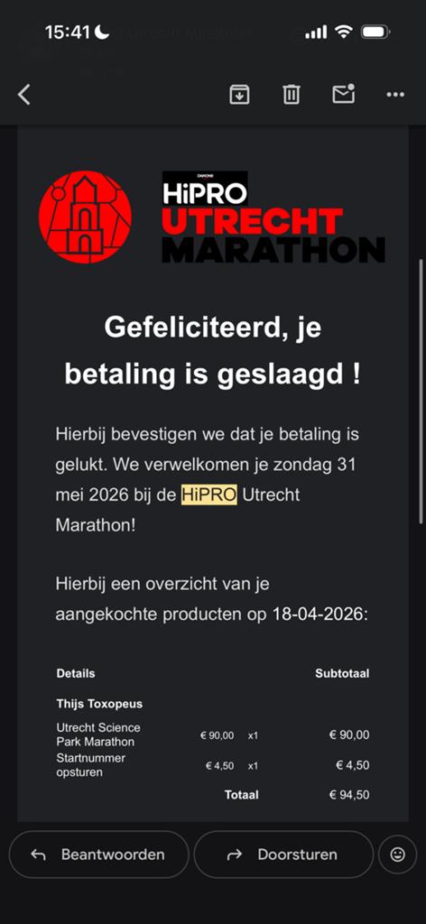 Marathon Utrecht ticket