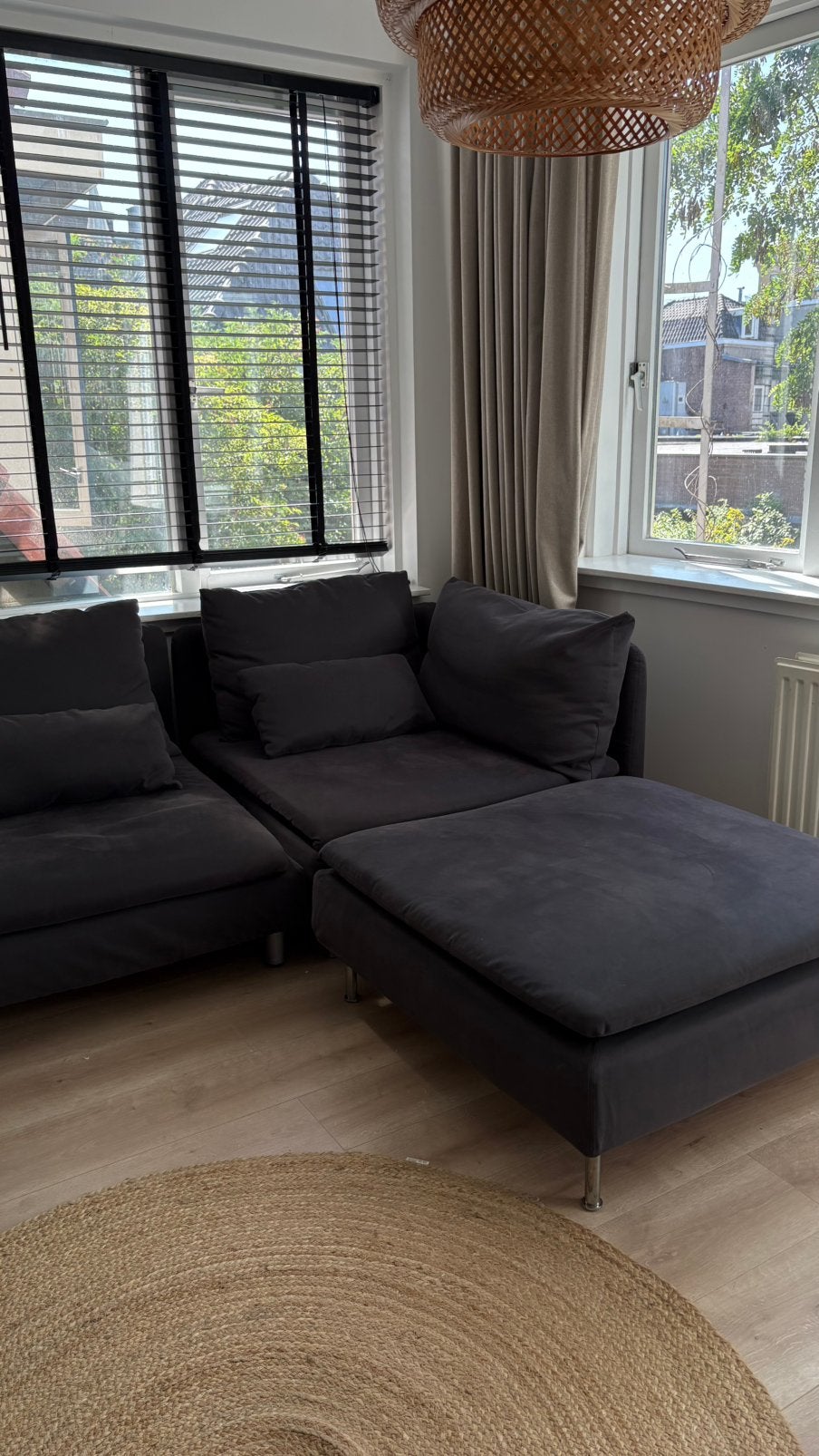 Söderhamn 2-zitsbank met voetenbank IKEA, Ophalen, Zo goed als nieuw