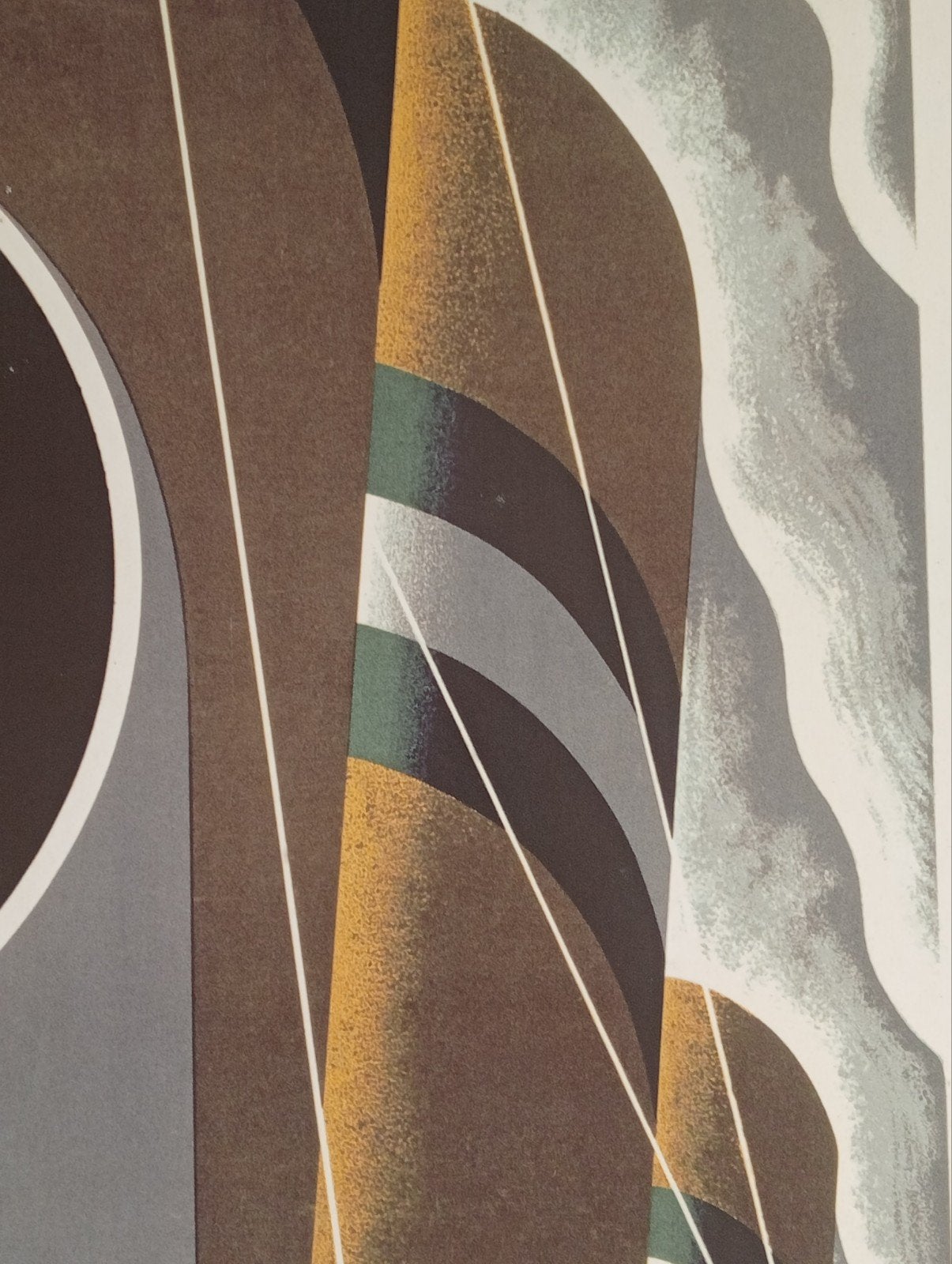Art Deco  'New Statendam' Holland-America Line 40x60c, Ophalen of Verzenden, A1 t/m A3, Reclame, Rechthoekig Staand