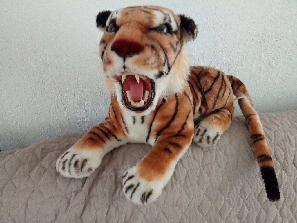 Tijger Knuffel 40 cm inclusief staart 65 cm, Kinderen en Baby's, Speelgoed | Knuffels en Pluche, Ophalen of Verzenden, Zo goed als nieuw
