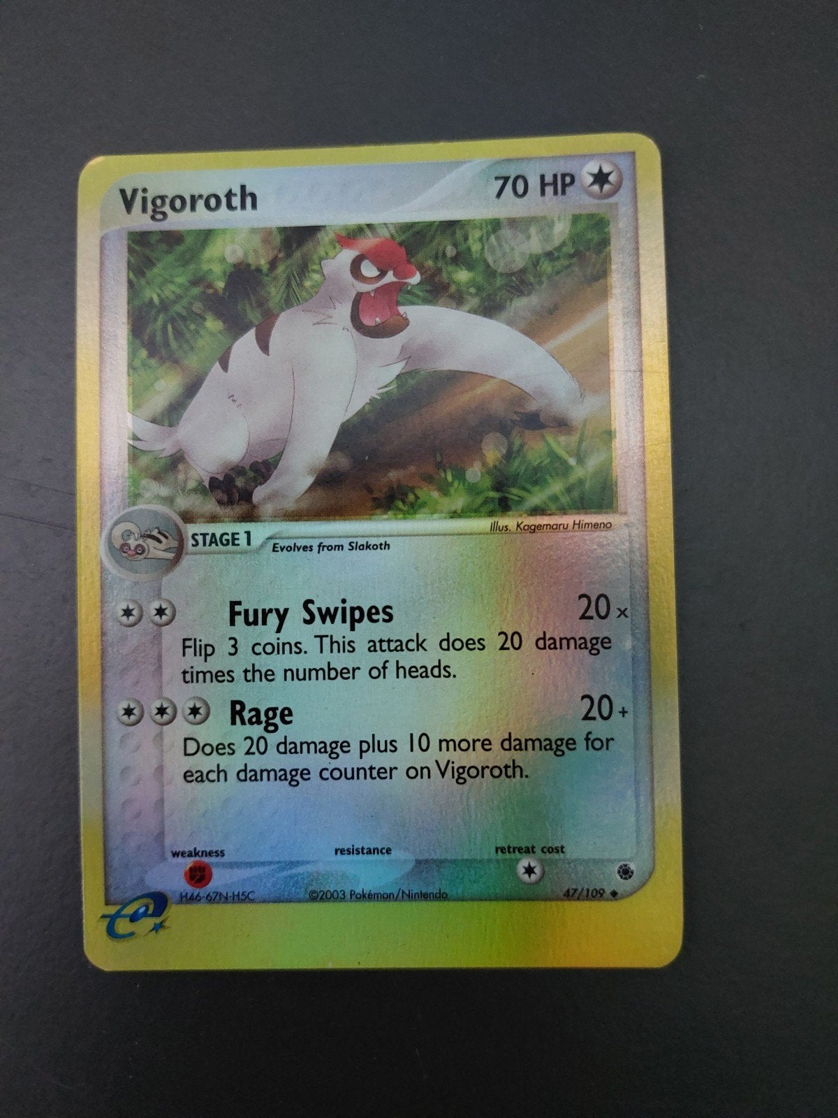 Holografische Vigoroth pokemonkaart, Verzenden, Zo goed als nieuw