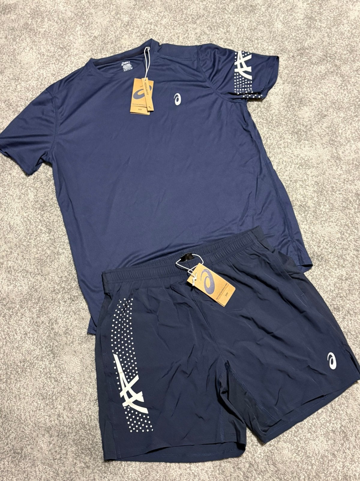 Asics Sportset - Donkerblauw (Maat L), Ophalen of Verzenden, Nieuw, Maat 52/54 (L), Blauw