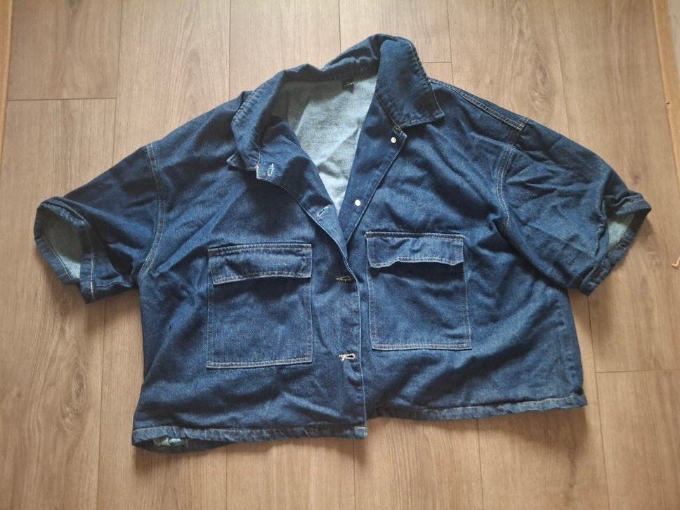 spijker jasje 4XL, Blauw, Maat 46/48 (XL) of groter, Ophalen of Verzenden, Zo goed als nieuw