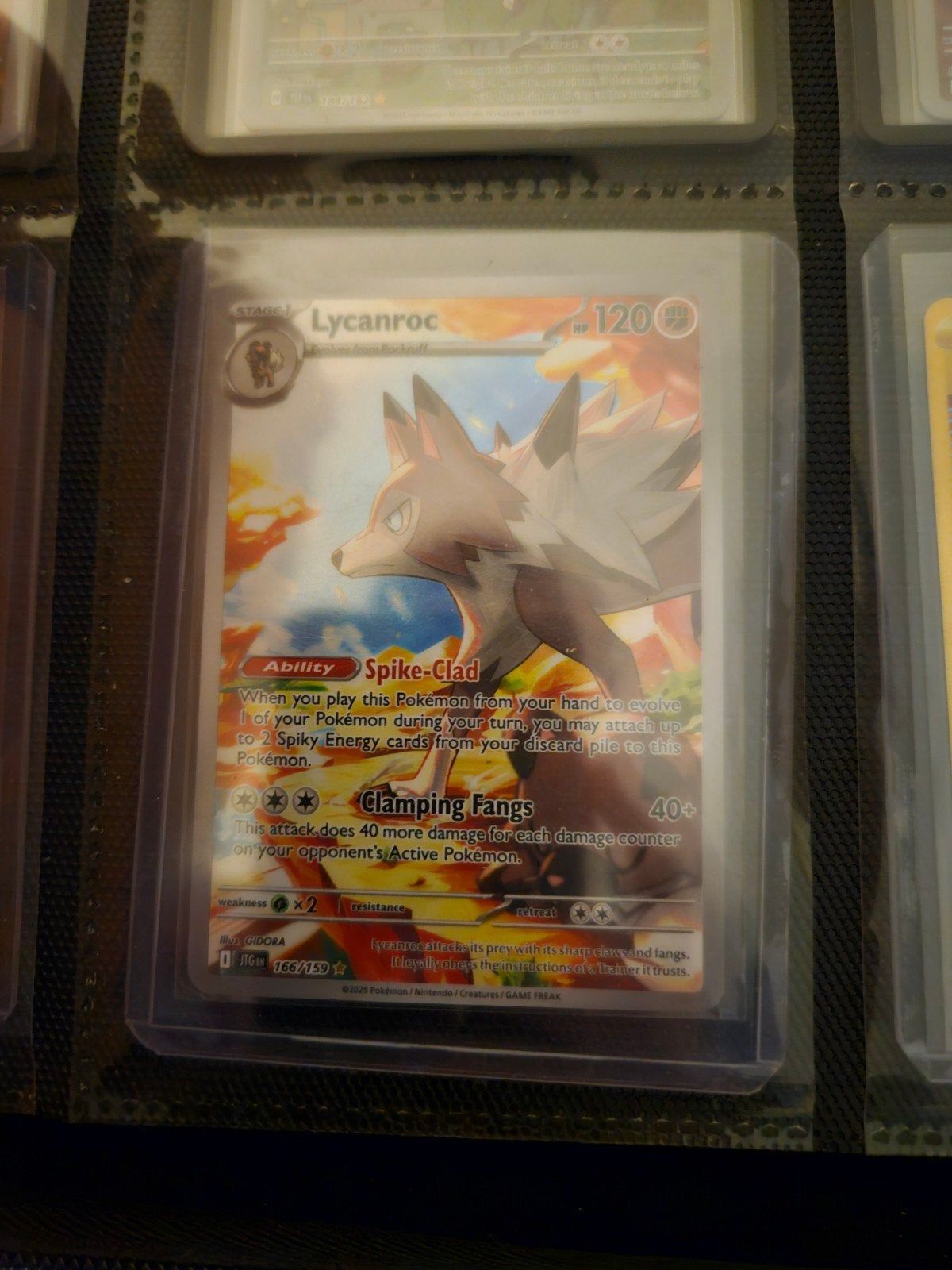 Pokemon Lycanroc 166/159 Journey Toghter, Ophalen of Verzenden, Zo goed als nieuw, Losse kaart, Foil