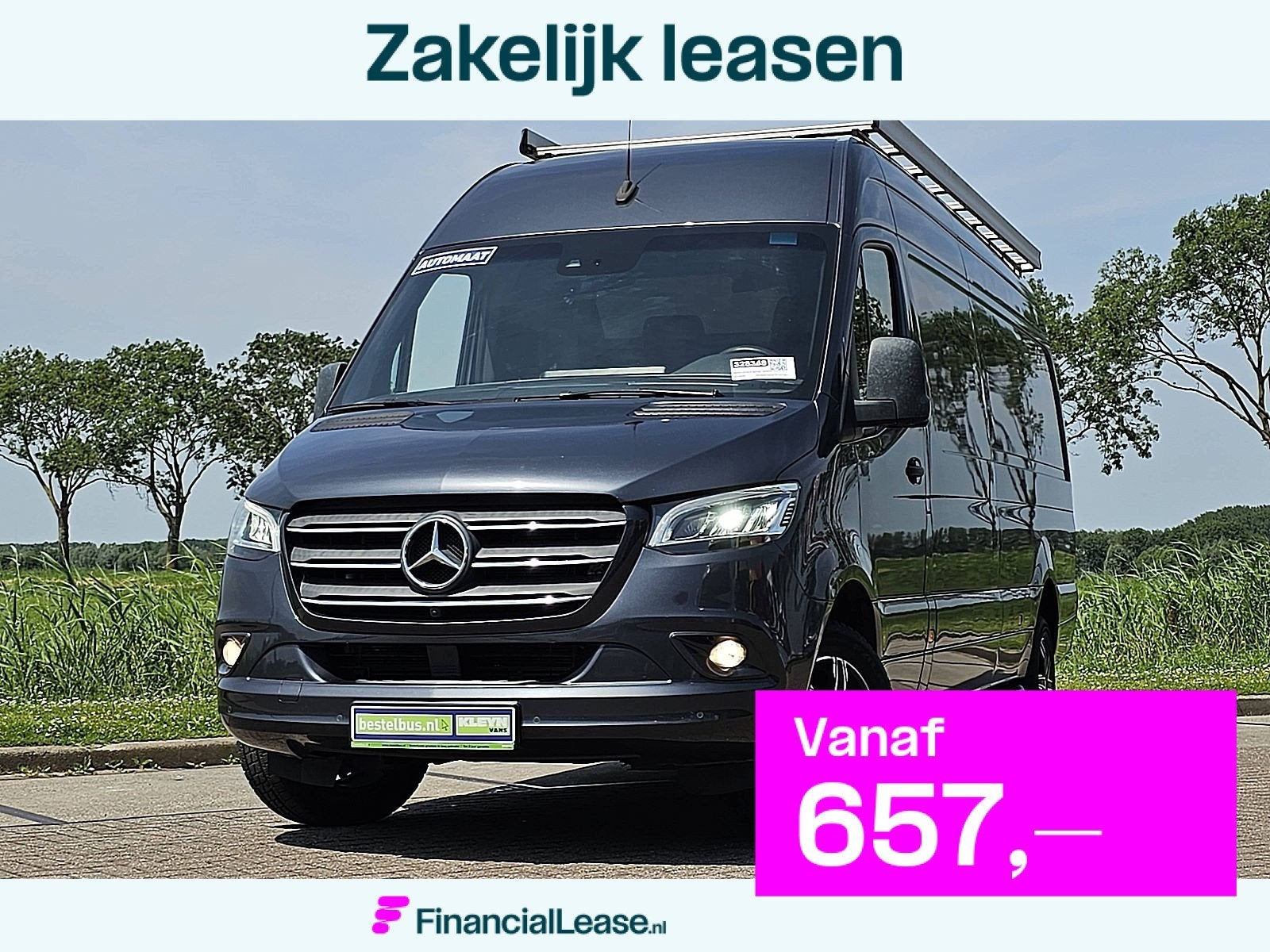 MERCEDES-BENZ SPRINTER 319 l3h2 v6 led 3.0ltr!, Automaat, Gebruikt, Euro 6, 190 pk