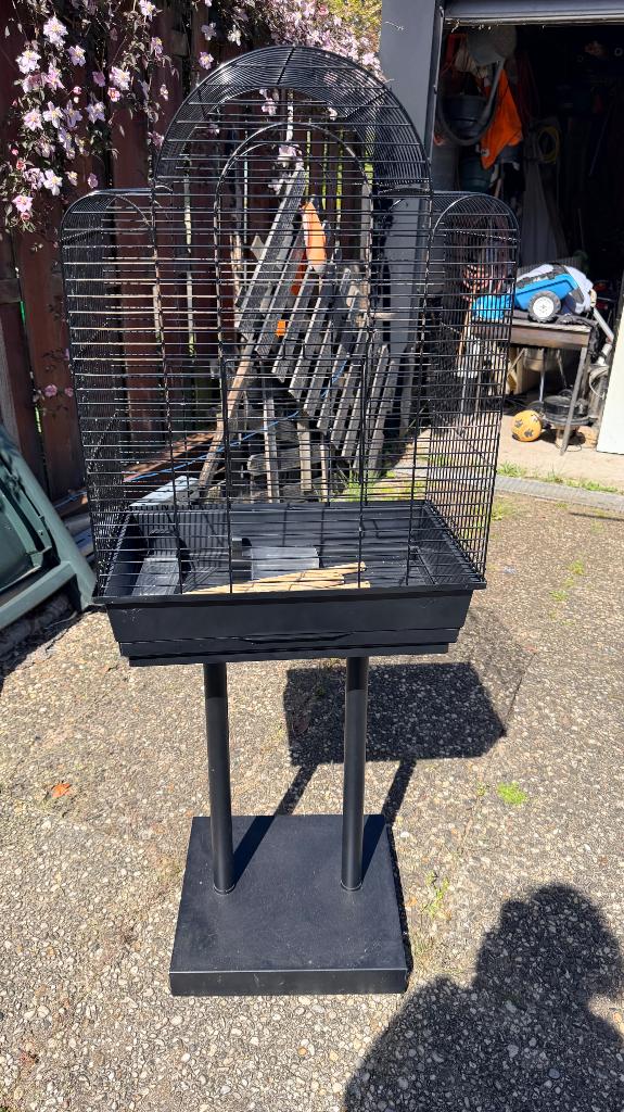 Vogelkooi, Dieren en Toebehoren, Vogels | Hokken en Kooien, Ophalen, Gebruikt, Metaal, Vogelkooi