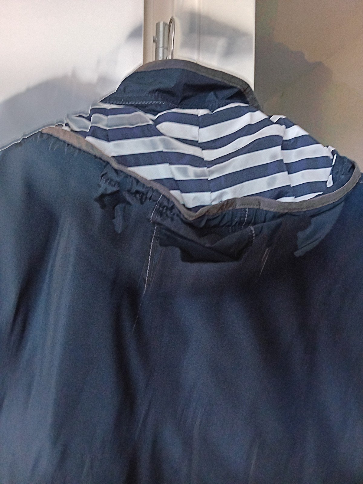 Korte jas, zomer. Kleur marine blauw met wit. maat 40, Maat 38/40 (M), Blauw, Ophalen of Verzenden, Zo goed als nieuw