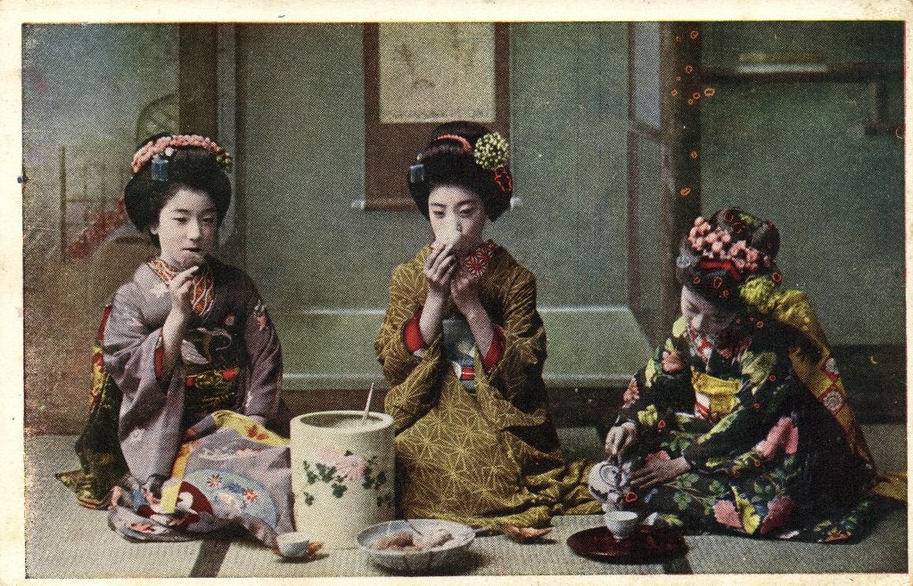 Japan geisha ansichtkaart 11, Verzenden, Voor 1920, Gelopen, Buiten Europa