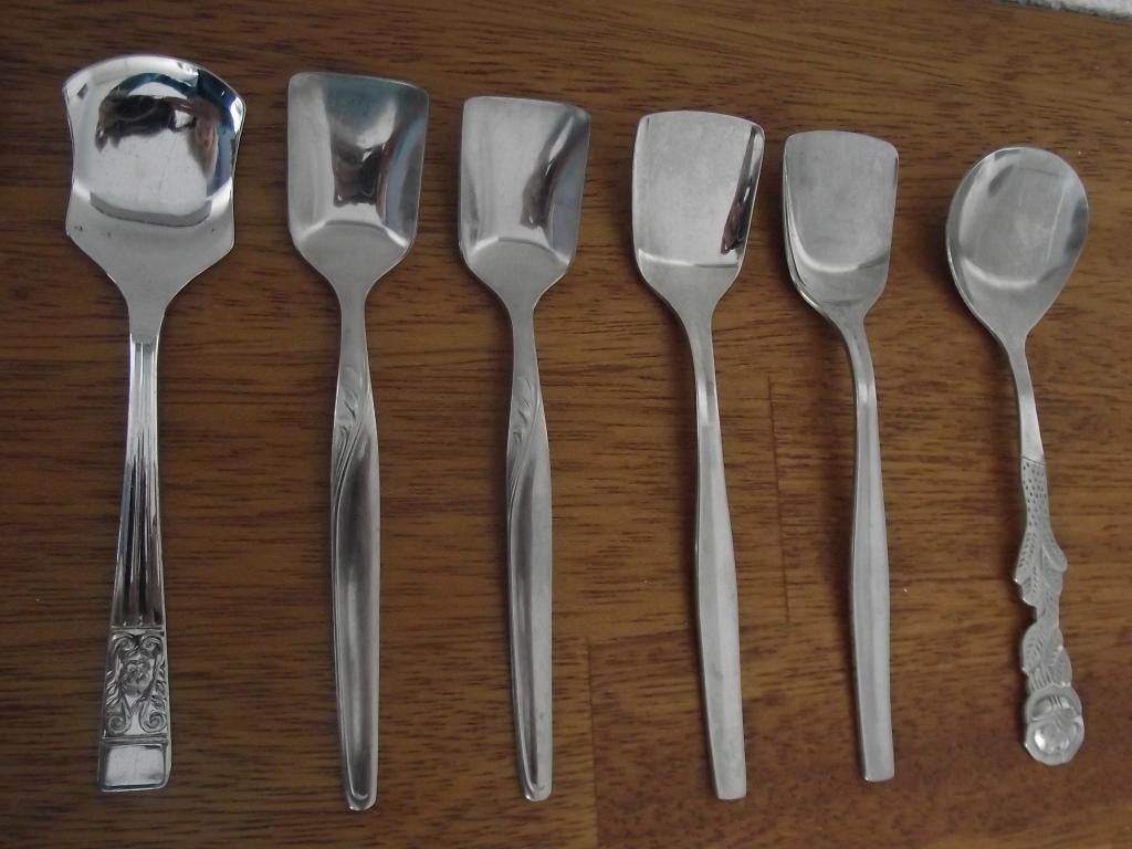 9 suikerlepel dessertlepel 12-13,5cm RVS + silver plated p s, Ophalen of Verzenden