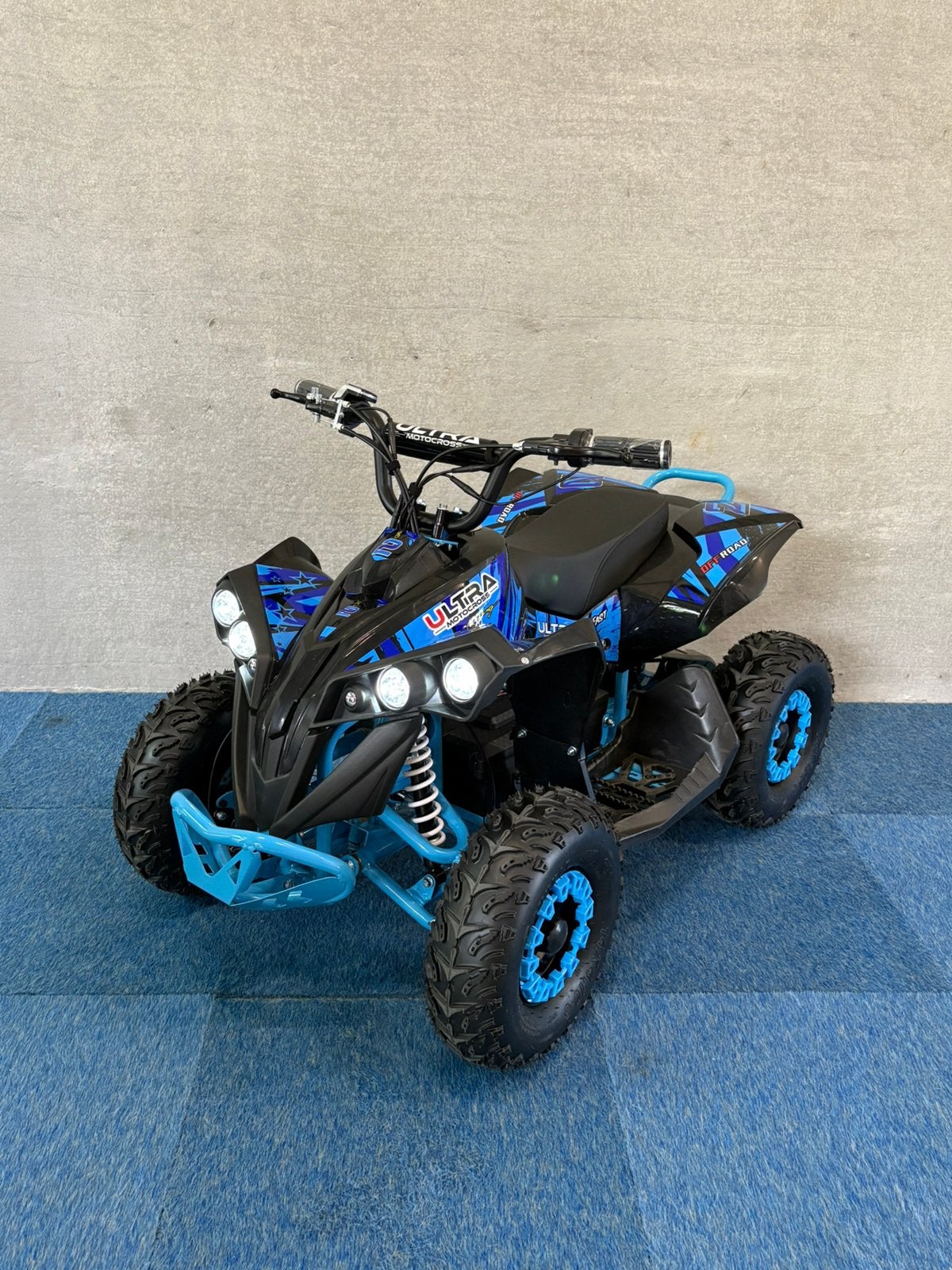 Nieuwe Ultra 1200 watt 48V elektrische blauwe kinder quad, Ultra, Nieuw, Massakassa100@gmail.com, Massakassa