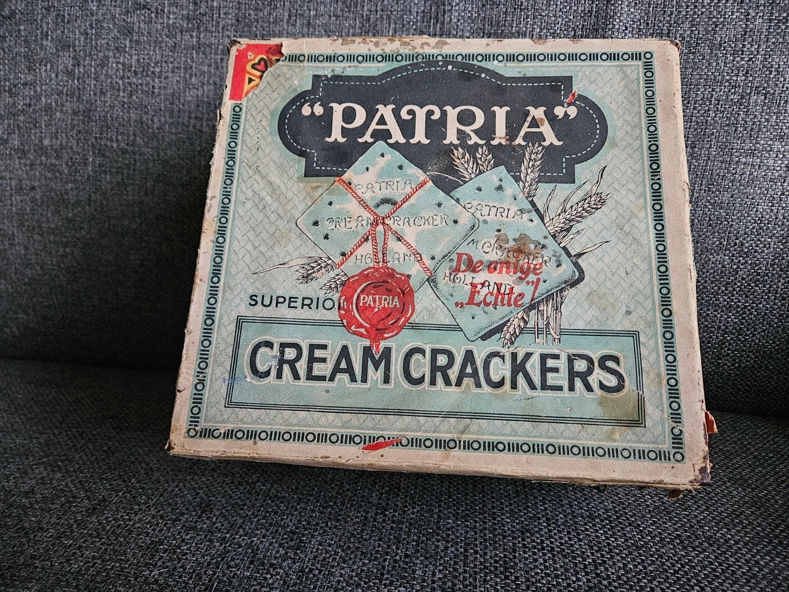 Patria Cream Crackers blikken doos, Verzamelen, Blikken, Ophalen of Verzenden, Gebruikt, Overige