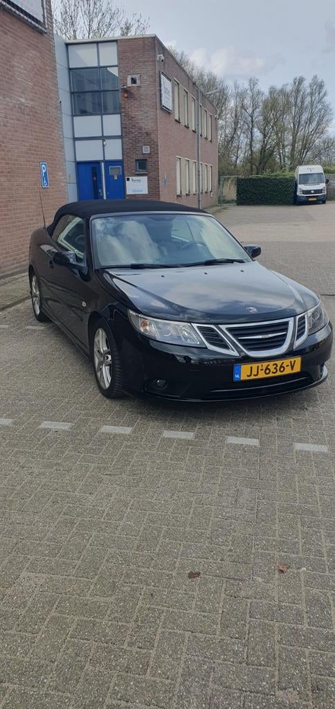 Saab 9-3 1.8 T BP Cabrio AUT 2009 Zwart; 139.000km, Auto's, Saab, Particulier, Saab 9-3, Benzine, F, Cabriolet, Automaat, Geïmporteerd