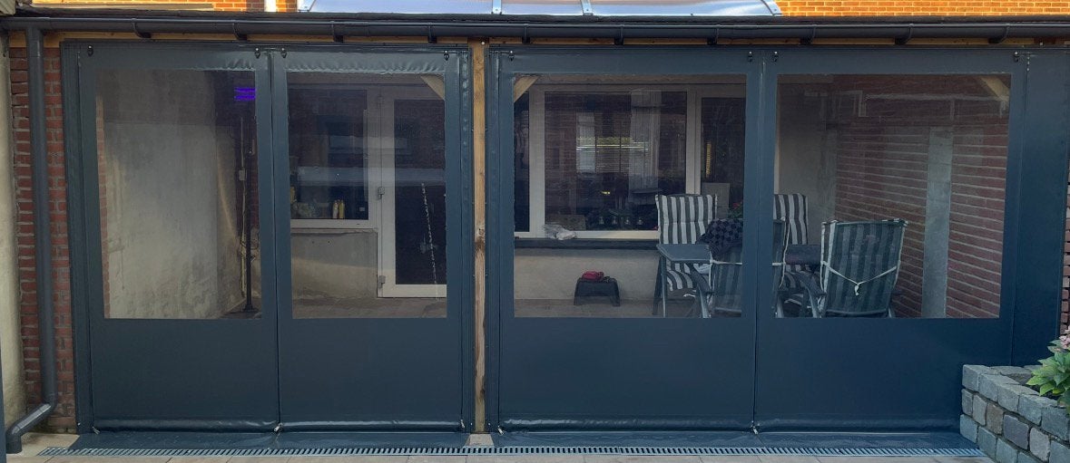 Overkapping veranda zeil, Tuin en Terras, Overkappingen, Gebruikt, Veranda, Ophalen
