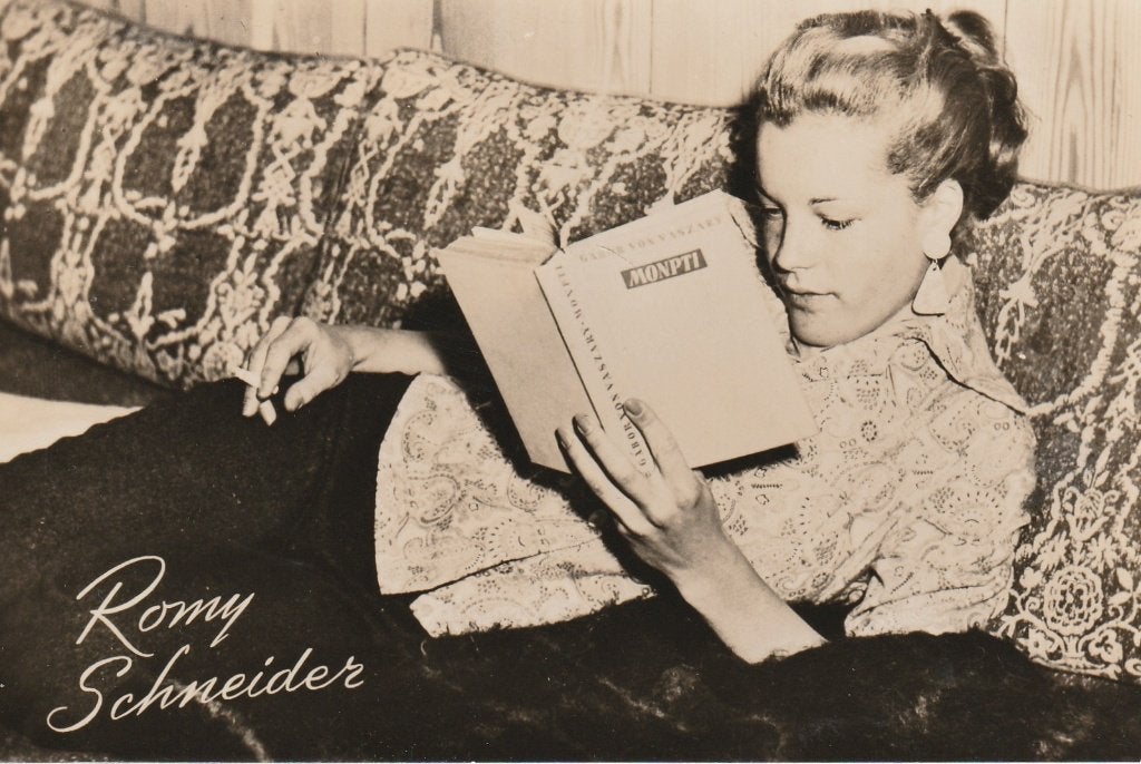 Oude Kaart Romy Schneider, Verzenden, 1940 tot 1960, Ongelopen, Sterren en Beroemdheden