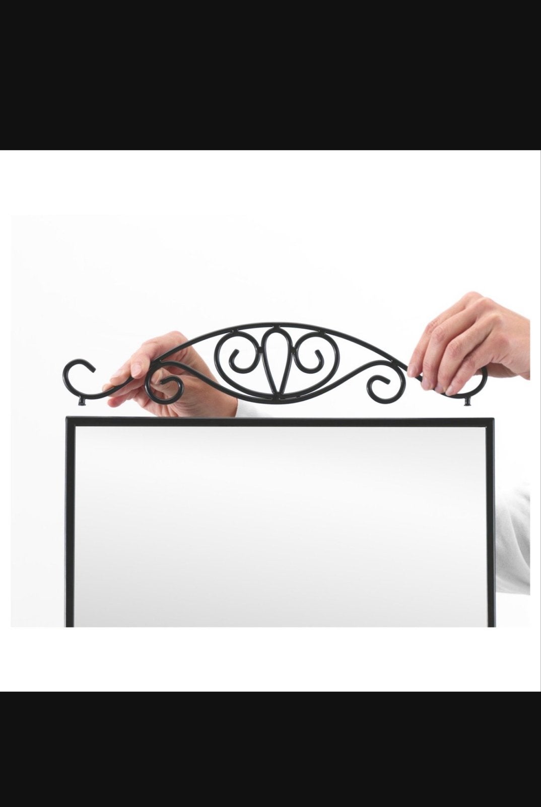 IKEA KNAPPER staande spiegel met kledingrek, zwart, Huis en Inrichting, Woonaccessoires | Spiegels, Minder dan 50 cm, Ophalen of Verzenden