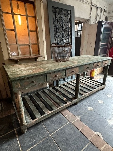 Oud keukeneiland antieke tafel stoffentafel dressoir keuken, Ophalen of Verzenden, Gebruikt, 25 tot 50 cm, Minder dan 100 cm