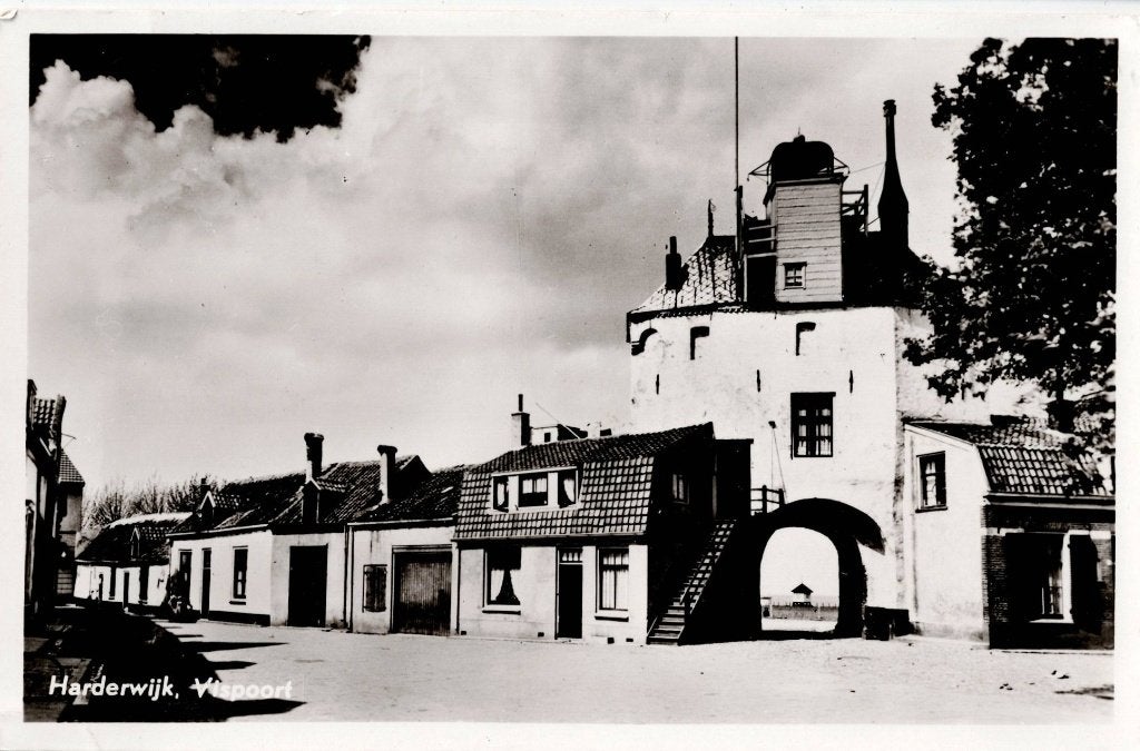 Harderwijk – Vispoort., Ophalen of Verzenden, 1940 tot 1960, Ongelopen, Gelderland