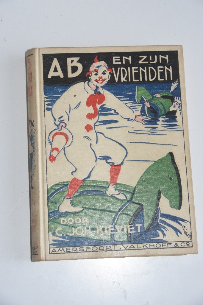 Antiek kinderboek Ab en zijn vrienden - C. Joh. Kieviet, Antiek en Kunst, Verzenden