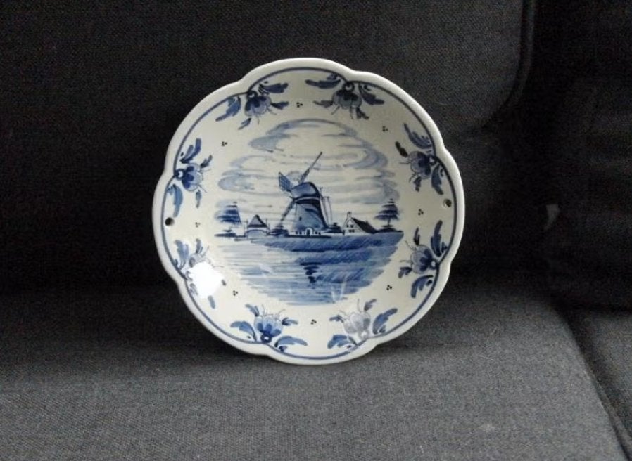 Wandbordje Delfts Blauw "Molen", Antiek en Kunst, Antiek | Wandborden en Tegels, Ophalen of Verzenden